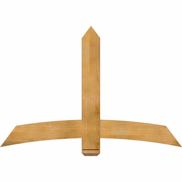 Ekena Millwork Bellingham Rough Sawn Timber Gable Bracket, Western Red Cedar, 60"W x 40"H x 2"D x 6"F, 16/12 Pitch GBW060X40X0206BEL00RWR - main